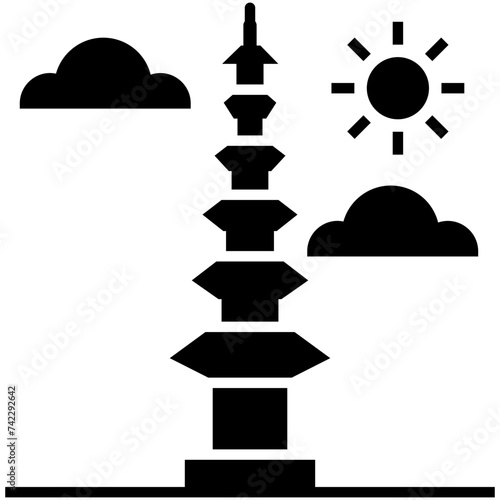 Bail temple solid icon 