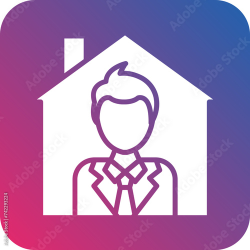 Stay Home Icon Style