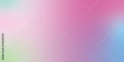 Pink and blue gradient background.