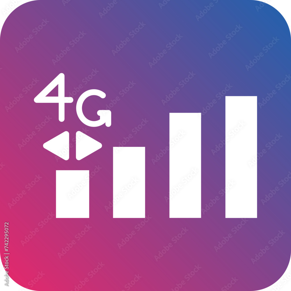 Fototapeta premium Phone Signal Icon Style