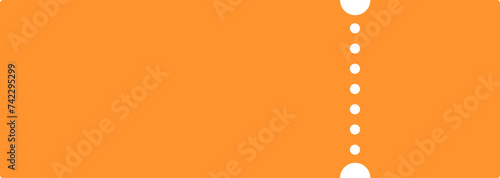 orange color ticket blank shape