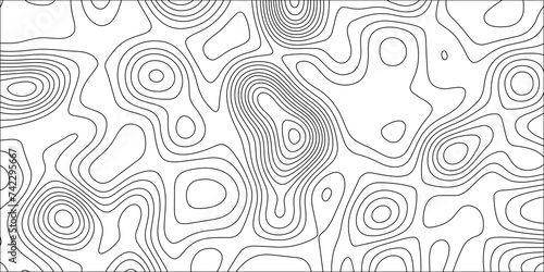  Contour map background. Geography scheme and terrain. Topography grid map. Stylized topographic contour map. Geographic line mountain relief. Abstract lines or wavy backdrop background.