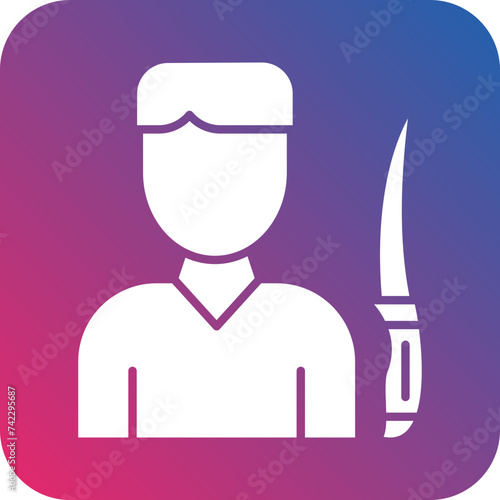 Knife Thrower Icon Style