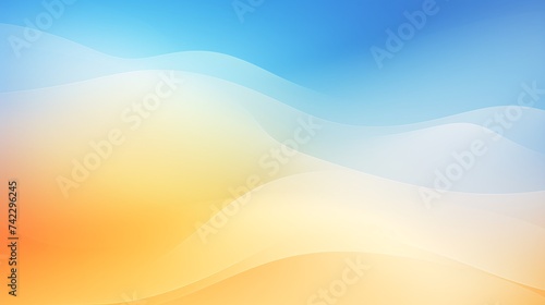 Abstract blue and yellow digital product material background, PPT scene illustration of gradient blue background © lin