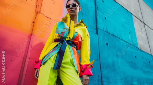 A stylish woman poses in a ...