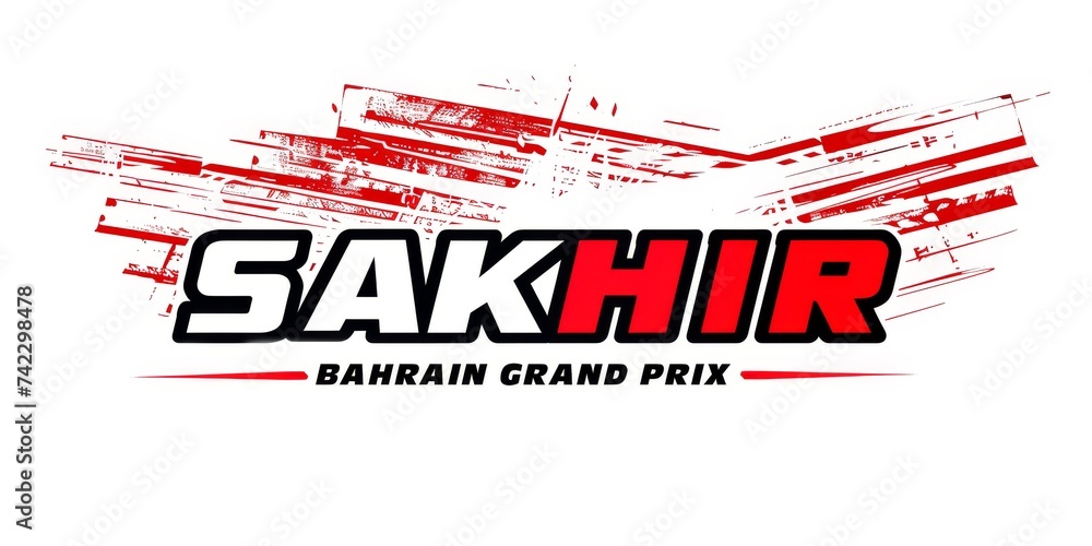 Sakhir Bahrain Grand Prix Poster - Illustration Sakhir Bahrain Grand Prix Poster - Illustration