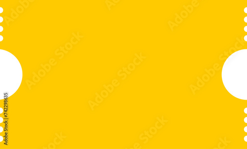 yellow color ticket blank shape