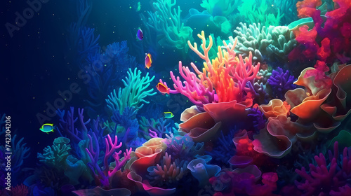 Colorful coral reef © Derby