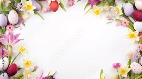 The Easter eggs make a festive decor. Colorful decoration adds to the festivity.