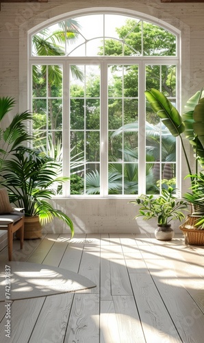 Room Filled With Plants Next to Window