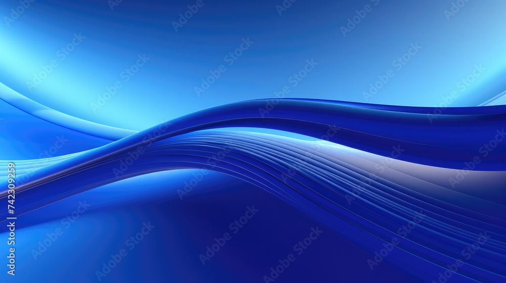 Obraz premium Blue background with curved lines