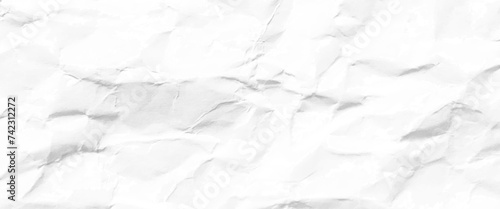 Vector white paper is crumpled, background for various purposes, white crumpled paper background texture pattern. photo