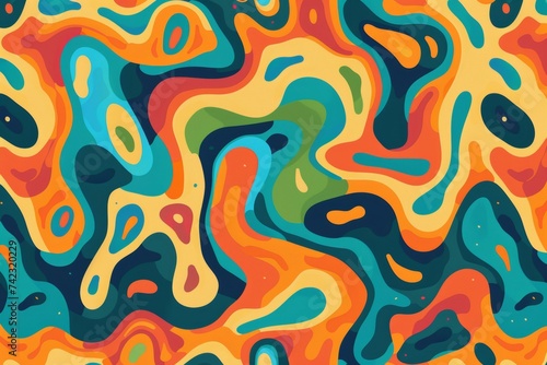 Wallpaper Mural Vibrant Multicolored Abstract Pattern. Generative AI Torontodigital.ca