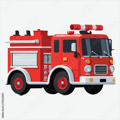 vector cute fire truck