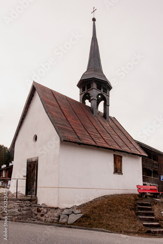 Obraz na płótnie Obersaxen Mundaun, Graubünden, Switzerland w salonie