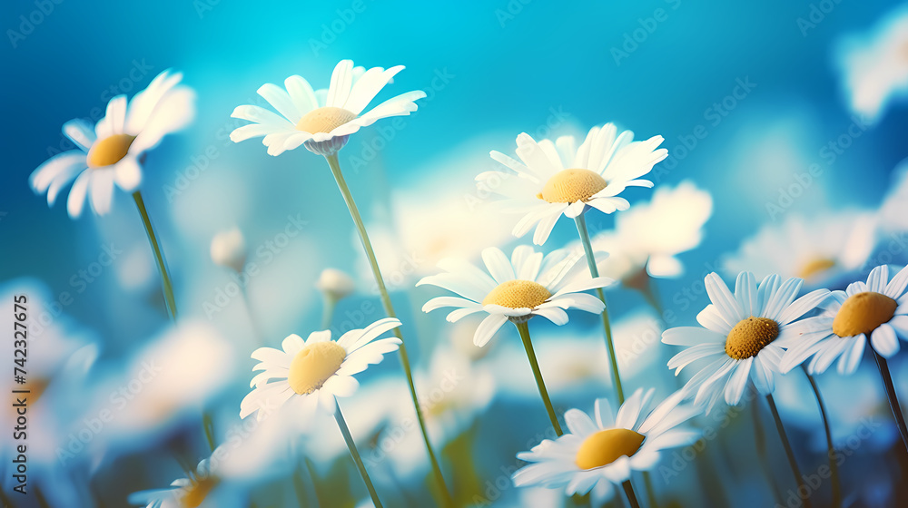 Daisy flower background, spring nature background Daisy flower background, spring nature background