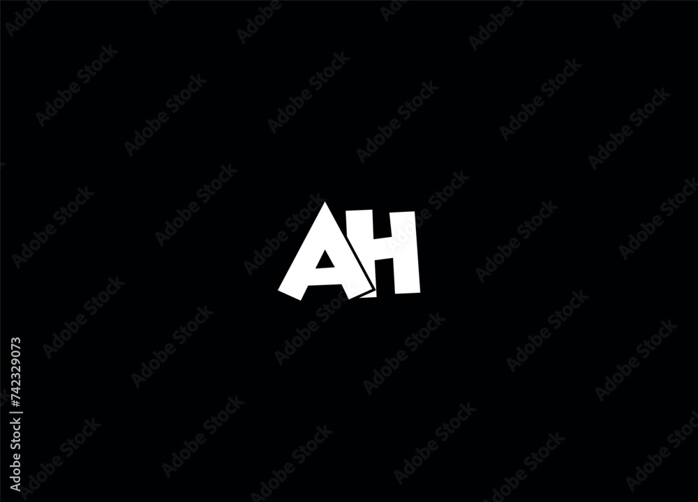 AH creative logo design and letter logo AH creative logo design and letter logo