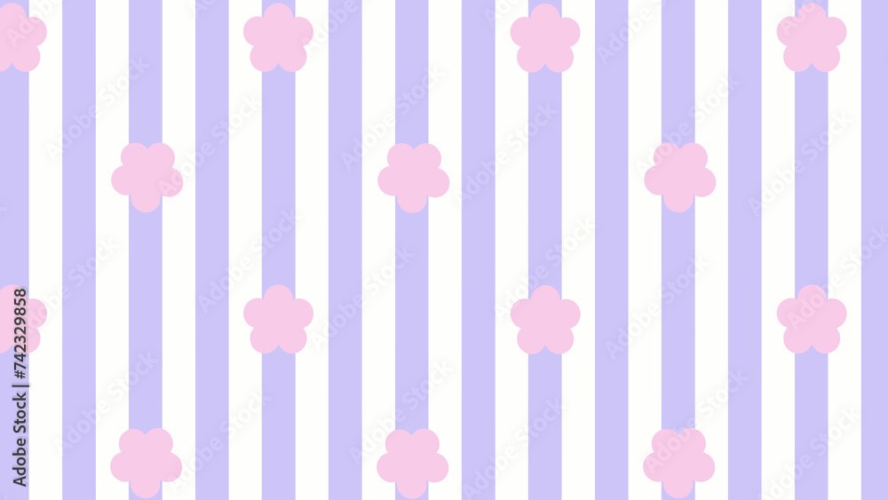 Nostalgic wind background of a flower and the stripe ⑤ Nostalgic wind background of a flower and the stripe ⑤