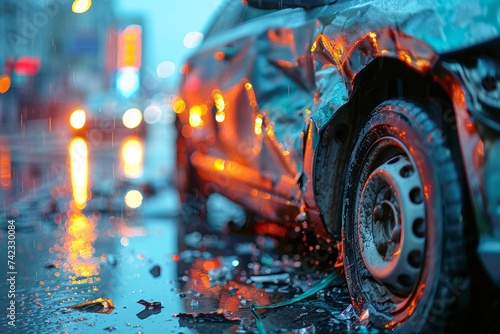 Vehicle accident in urban environment © Oleksandr