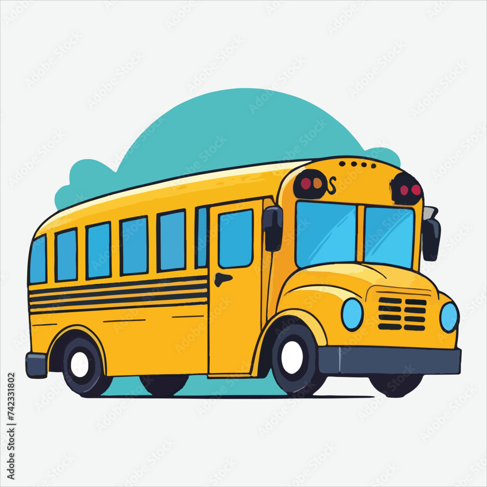vector cute school bus