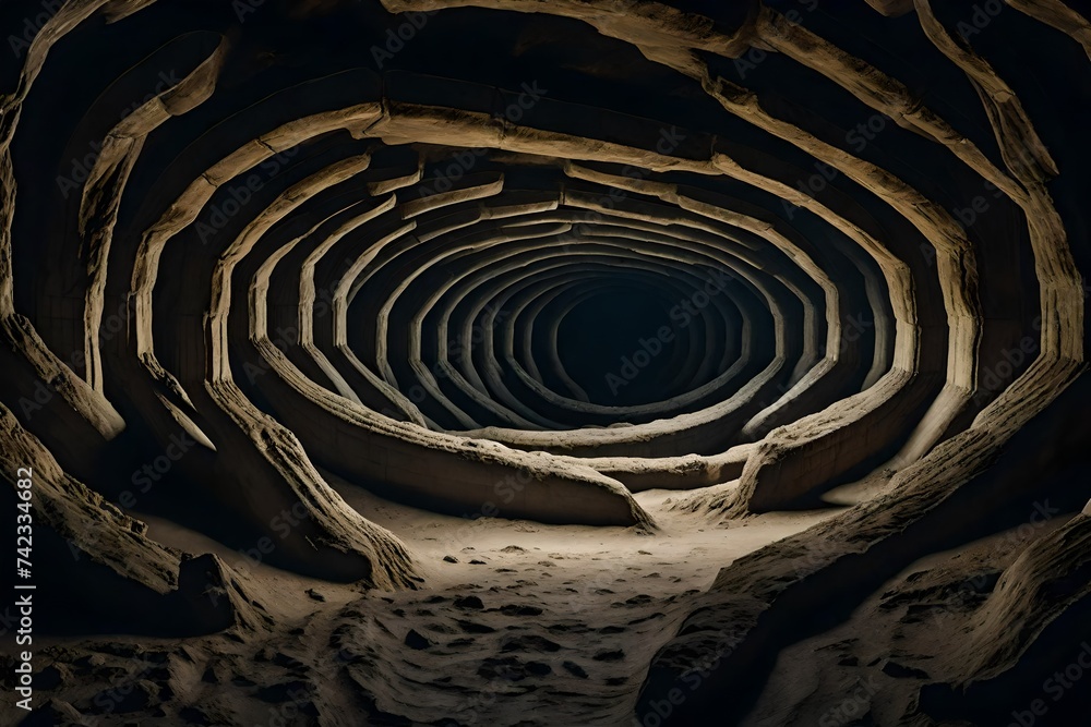 A vast underground labyrinth of tunnels, carved by nature's patient hand. A vast underground labyrinth of tunnels, carved by nature's patient hand.