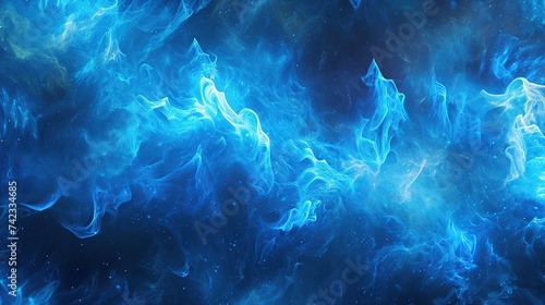 Abstract blue flame. Fantasy fractal texture. © Obsidian