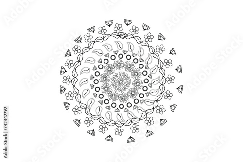 Mandala floral art design social media post.