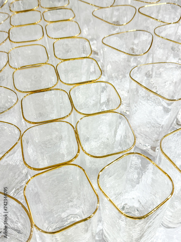 Glass glasses as a background