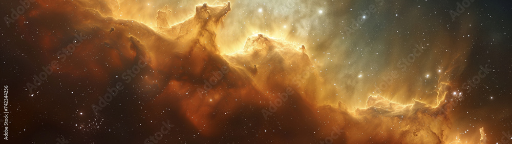 Fototapeta premium Stellar Spectacle: Crisp Nebula Details in Focus
