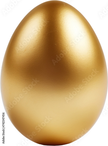 golden egg,egg made of gold isolated on white or transparent background,transparency  photo