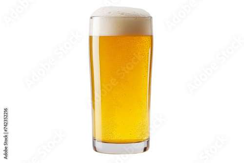Glass of beer on transparent background