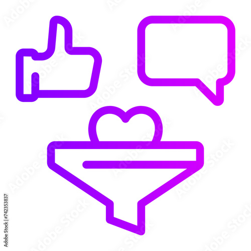 content curation gradient icon