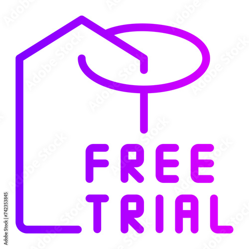 free trial gradient icon
