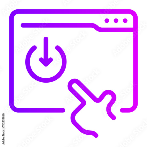 downgrade subscription gradient icon