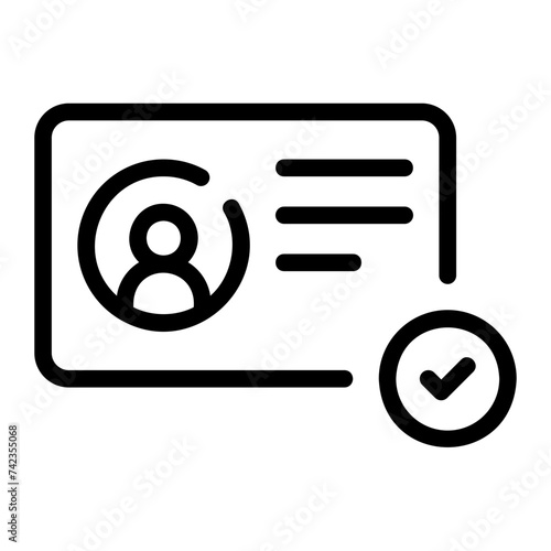 membership card line icon