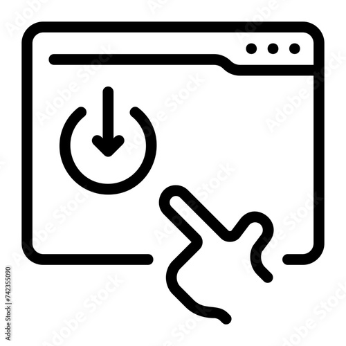 downgrade subscription line icon
