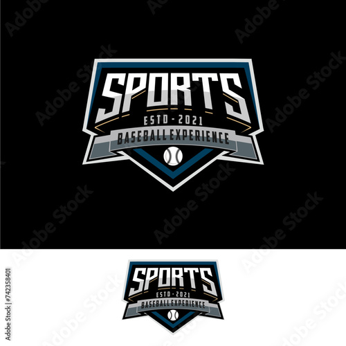 Modern professional baseball template logo design for baseball club