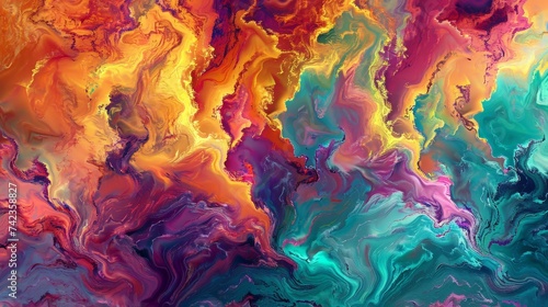 Colorful Expressionism in a Modern 3D Artistic Background