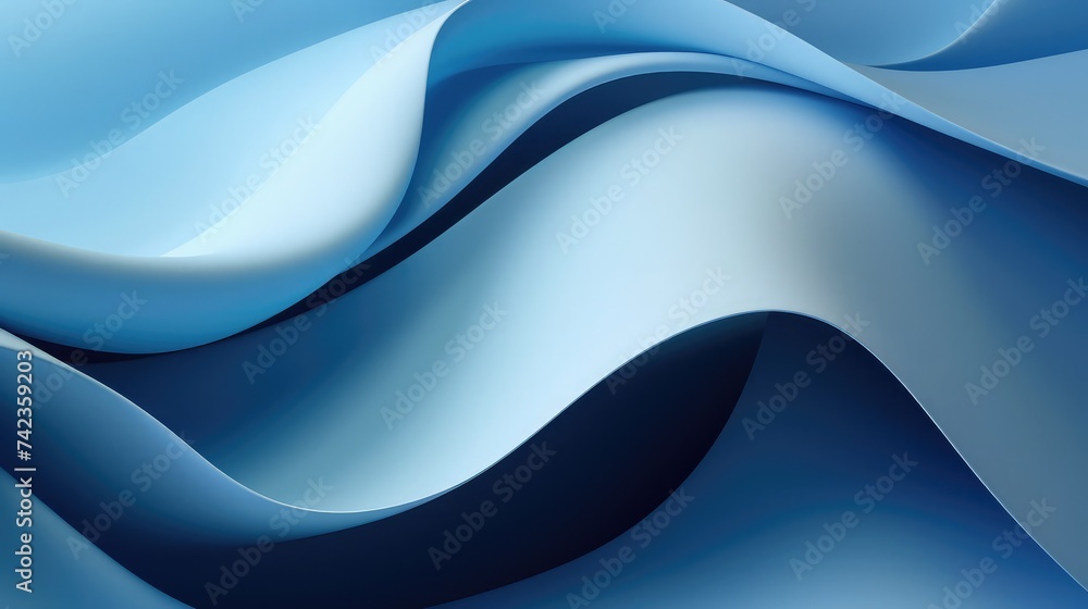 Close-up blue abstract curved monochrome paper Close-up blue abstract curved monochrome paper