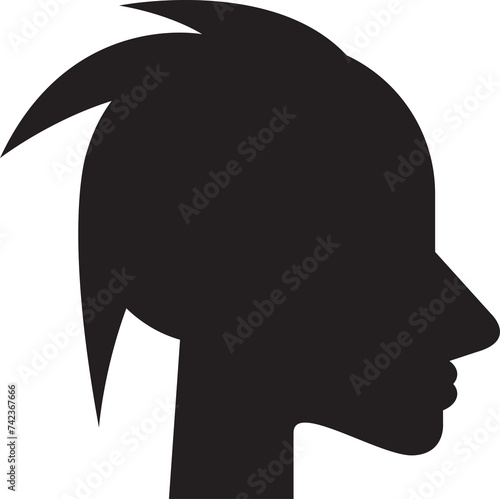 Silhouette Man Head Illustration