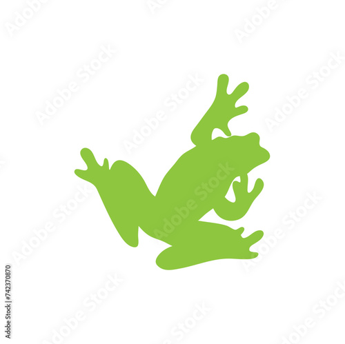 green frog silhouette