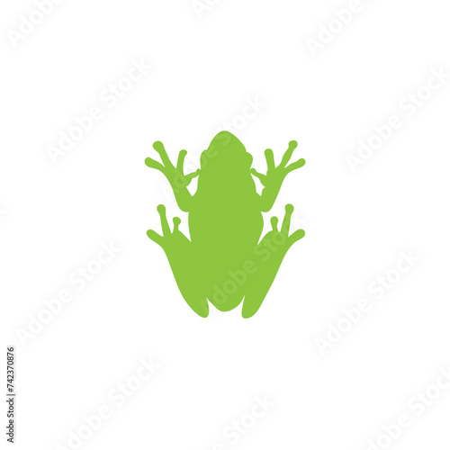 green frog silhouette