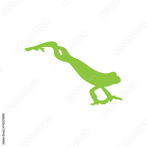 green frog silhouette