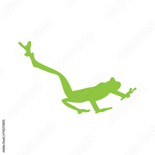 green frog silhouette