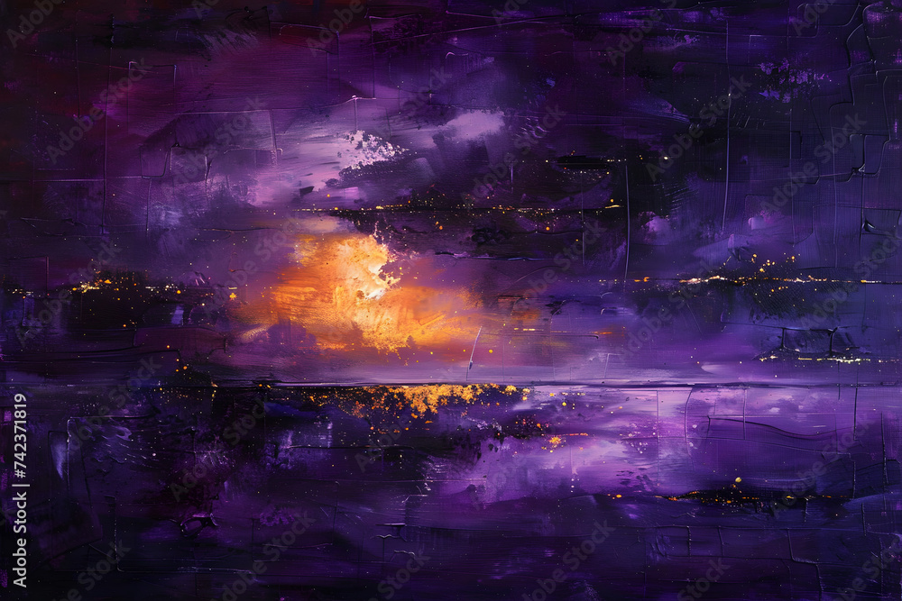 abstract purple hell art