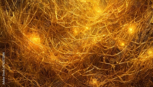 Gleaming Opulence: Illuminated Gold Foil