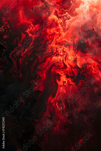 abstract red hell art