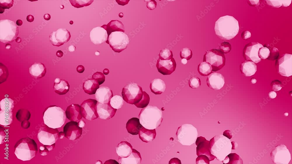 Simple and elegant Magenta red color 3d sphere torus shapes geometrical background Simple and elegant Magenta red color 3d sphere torus shapes geometrical background