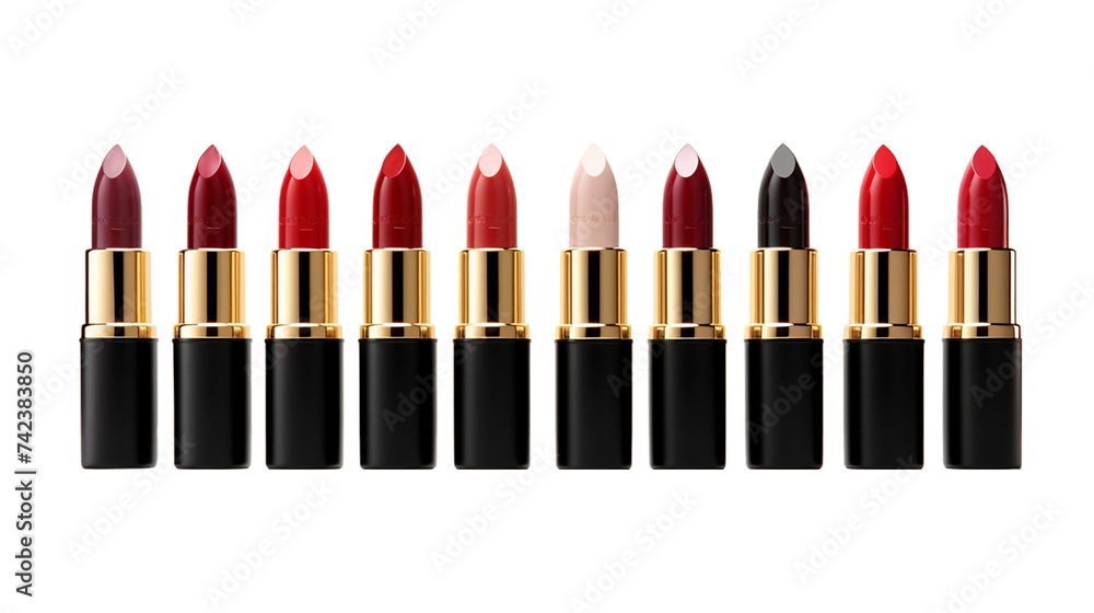Red lipstick isolated on transparent background. Red lipstick isolated on transparent background.
