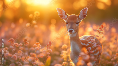 A young deer in a wonderful meadow. © Janis Smits